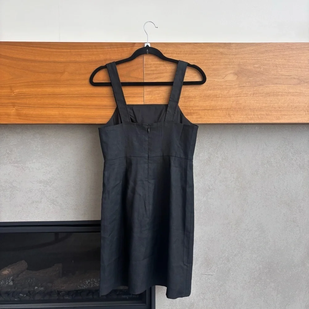 J.Crew‎ Squareneck A-line dress in stretch linen blend, Size 2